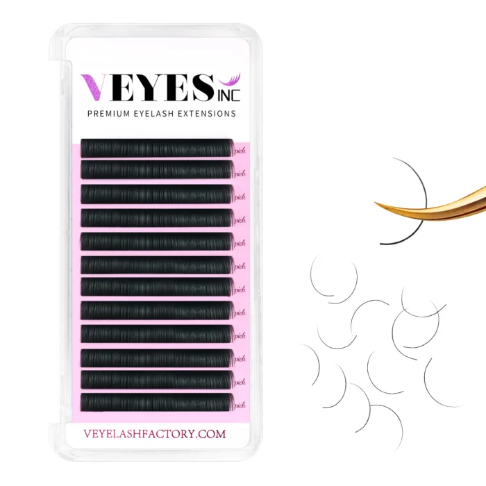 Veyes Inc Classic Eyelash Extensions Veyelash 0.15mm Individual Lash Extensions Matte Black Silk Lashes Wholesale for Beauty - Image 2