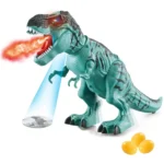 Electronic Dinosaur Toy Simulated Flame Spray Tyrannosaurus T-RexWalking Dinosaur Toy Water Spray Red Light & Realistic Sounds