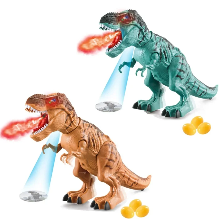 Electronic Dinosaur Toy Simulated Flame Spray Tyrannosaurus T-RexWalking Dinosaur Toy Water Spray Red Light & Realistic Sounds - Image 2