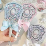 Flowerknows Makeup Hand Shell Pearl Collection Makeup Mirrors High Beauty Portable Hand Mirror