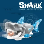 Plastic Swinging Shark Toy with Sound Simulation Crawling Interactive Shark Toy Collection Flexible Swaying Fish Toys - Image 3