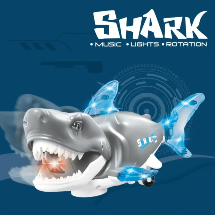 Plastic Swinging Shark Toy with Sound Simulation Crawling Interactive Shark Toy Collection Flexible Swaying Fish Toys - Image 3