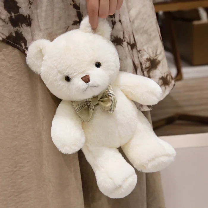 30CM Kawaii Colorful Bow Tie Bear Doll Plush Toy Hug Bear Doll Birthday Gift Teddy Pillow Home Living Room Bedroom - Image 6
