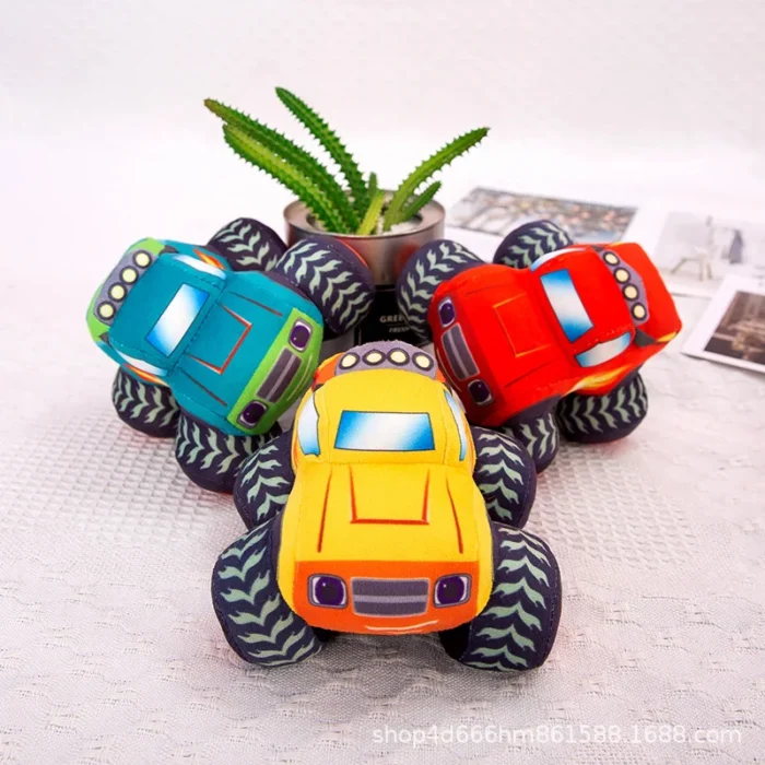 New Cartoon Fabric Art Car Plush Toy Boys Birthday Gift boys Cute Doll Children's Day Gifts - Image 2