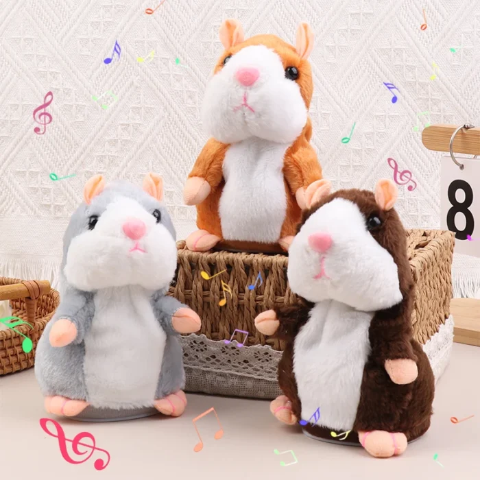 Cute Electric Talking Hamster Plush Toy Learn To Imitate Talking Nod Plush Doll Toys Interactive Plush Hamster Toys Baby Gifts - Image 2