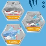 Plastic Swinging Shark Toy Light with Sound Crawling Interactive Shark Toy Collection Flexible Swaying Fish Toys - Image 4