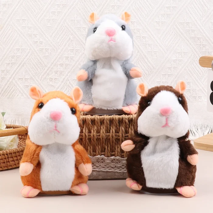 Cute Electric Talking Hamster Plush Toy Learn To Imitate Talking Nod Plush Doll Toys Interactive Plush Hamster Toys Baby Gifts - Image 3