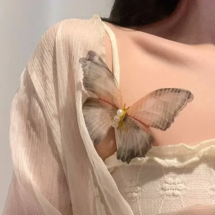 Fairy Butterfly Hair Side Clips Broken Hair Side Clip Elegant Temperament Beauty Hairpins Sweet Princess Hair Styling Headdress - Image 3