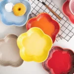 Plum Blossom Small Plate 14cm Sauce Plates French Cool Color Cake Dish Gradual Spit Bone Dishs Tableware Ceramic Dessert - Image 2