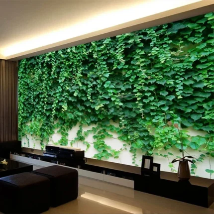 Custom Photo Wallpaper 3D Green Plant Leaf Mural Hotel Living Room TV Sofa Backdrop Wall Home Decor Backdrop Papel De Parede