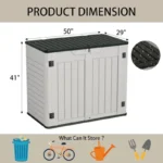 Hot-Sell White Outdoor Storage Shed 4 x 2 ft. Utility Tool Shed Resin Storage Garden Shed with Door & Lock for Patio Storage - Image 6