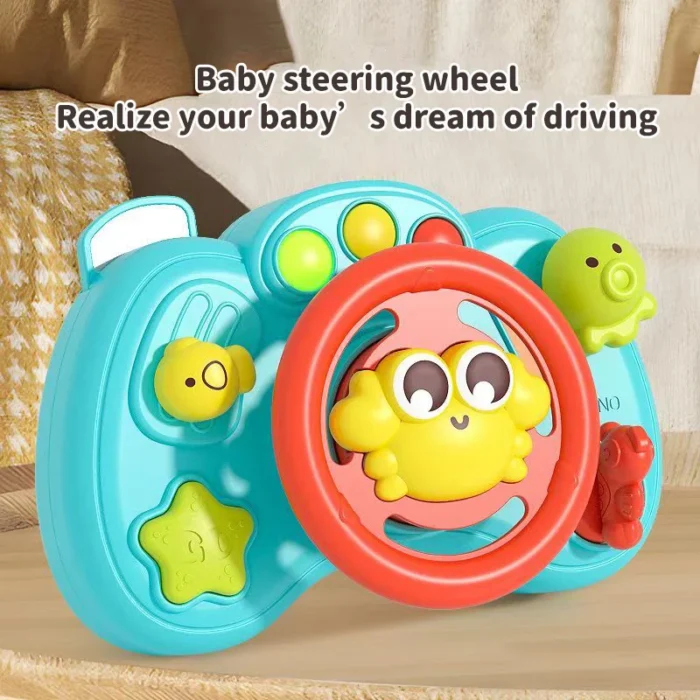 Montessori Children Cartoon Steering Wheel Toys Multifunctional Sounding Toys Baby Early Educational Toys Puzzle Game Toys Gifts - Image 3