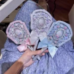 Flowerknows Makeup Hand Shell Pearl Collection Makeup Mirrors High Beauty Portable Hand Mirror - Image 6