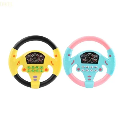 090B Fun Musical Steering Wheel Toy For Children Simulating Real Driving Learning Toy