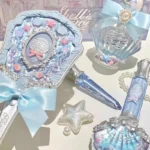 Flowerknows Makeup Hand Shell Pearl Collection Makeup Mirrors High Beauty Portable Hand Mirror - Image 4