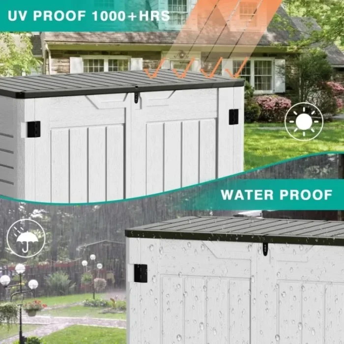 Hot-Sell White Outdoor Storage Shed 4 x 2 ft. Utility Tool Shed Resin Storage Garden Shed with Door & Lock for Patio Storage - Image 4