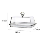 Clear Butter Dish with Cover Container Kitchen Accessories Dinnerware Butter Holder Cheese Server Storage Keeper Tray - Image 6
