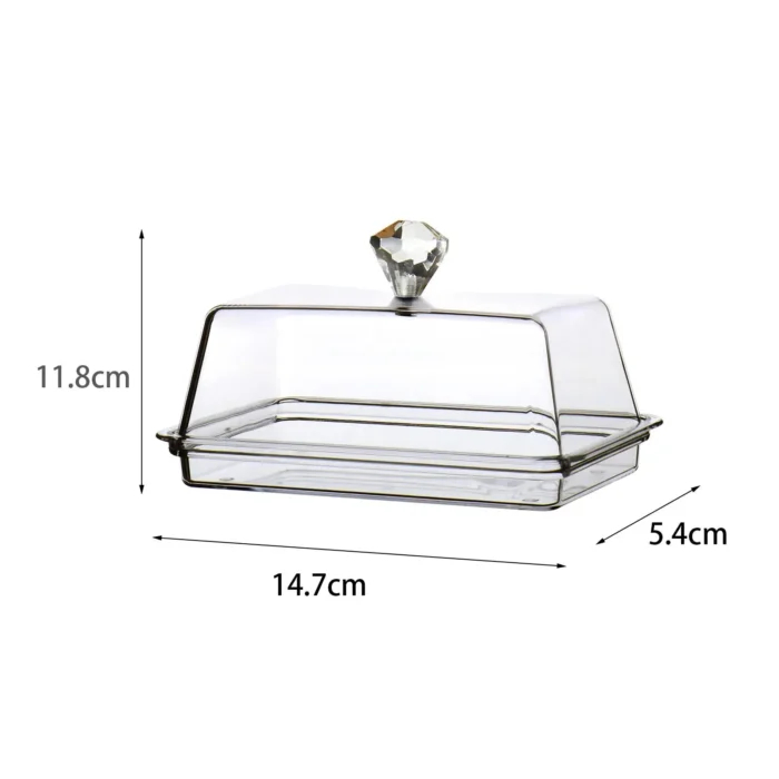 Clear Butter Dish with Cover Container Kitchen Accessories Dinnerware Butter Holder Cheese Server Storage Keeper Tray - Image 6