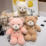 30CM Kawaii Colorful Bow Tie Bear Doll Plush Toy Hug Bear Doll Birthday Gift Teddy Pillow Home Living Room Bedroom - Image 5