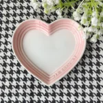 12cm Gradient Heart-shaped Ceramic Dishes, Underglaze Color Simple Tableware,Dip Dish Desserts Snacks Plate Utensils for Kitchen - Image 6