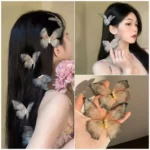 Fairy Butterfly Hair Side Clips Broken Hair Side Clip Elegant Temperament Beauty Hairpins Sweet Princess Hair Styling Headdress - Image 2