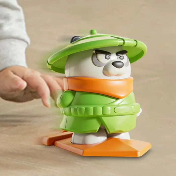 Wind-up Toys For Kids Flying Panda Clockwork Model Manual Winding Mechanism Educational Toy For School Dormitory Work Area - Image 2