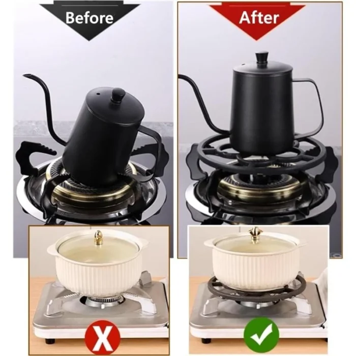 Cookware Stabilizer Gas Hob Pans Holder Iron Stove Rack Perfect for Even Heating - Image 2