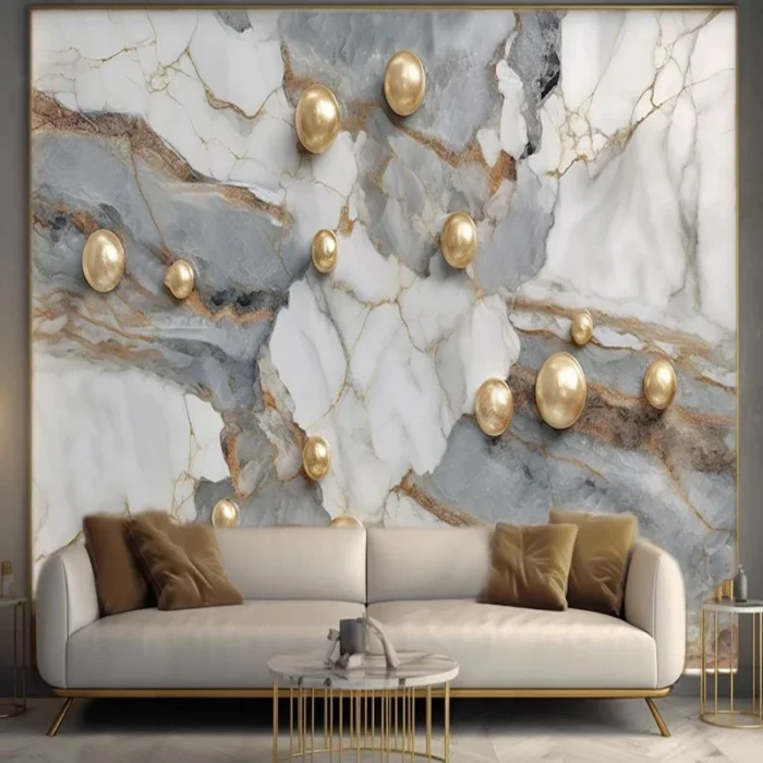 Custom Mural Modern Simple Fashion Pearl Marble Wallpaper Living Room Bedroom TV Sofa Backdrop Art Wall Paper Home Decor Fresco - Image 2