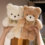 30CM Kawaii Colorful Bow Tie Bear Doll Plush Toy Hug Bear Doll Birthday Gift Teddy Pillow Home Living Room Bedroom