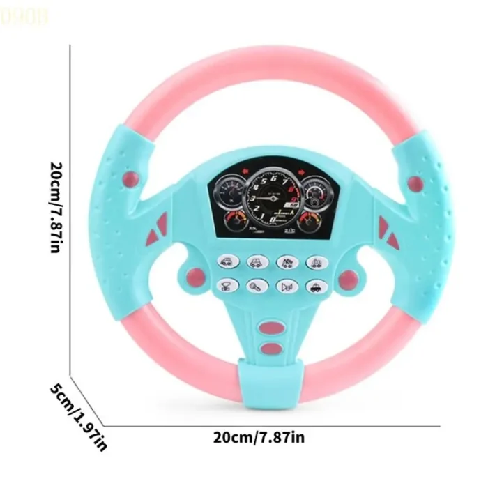 090B Fun Musical Steering Wheel Toy For Children Simulating Real Driving Learning Toy - Image 6