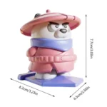Wind-up Toys For Kids Flying Panda Clockwork Model Manual Winding Mechanism Educational Toy For School Dormitory Work Area - Image 6