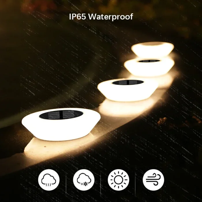 1/4PCS Solar Outdoor Lights 14LED Waterproof Lawn Lamp,360° Floor Lighting for Garden Yard Driveway Patio Camping Summer Decor - Image 4