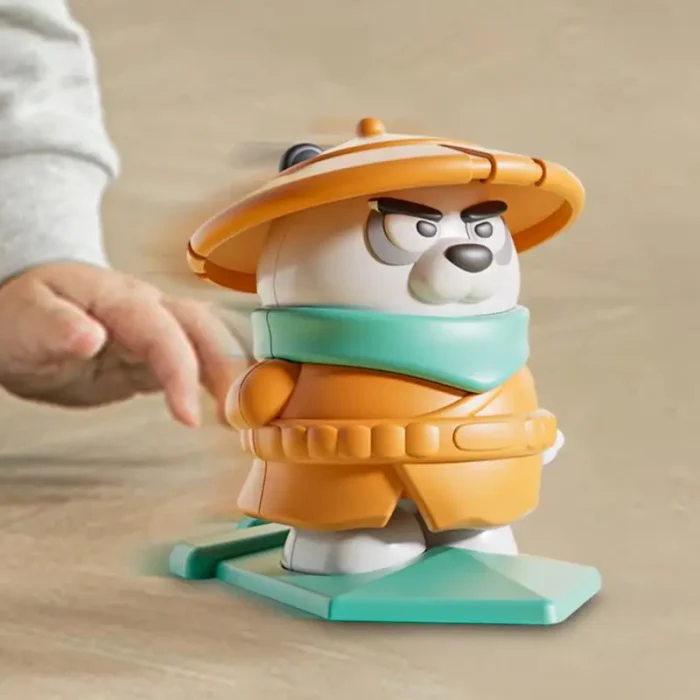 Wind-up Toys For Kids Flying Panda Clockwork Model Manual Winding Mechanism Educational Toy For School Dormitory Work Area - Image 3