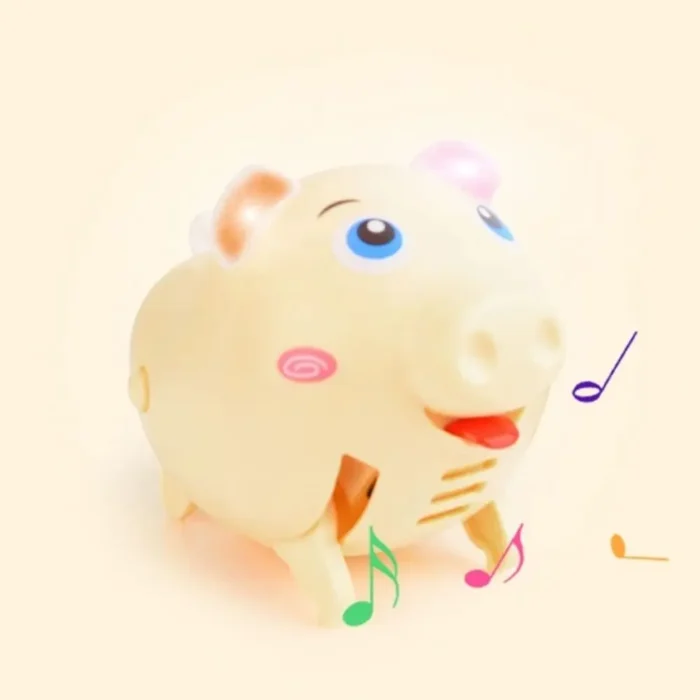 Voice-activated Electric Whistle Pig Light Music Blow Whistling Voice Control Pig Toy Education Electric Walking Pig Toy - Image 4