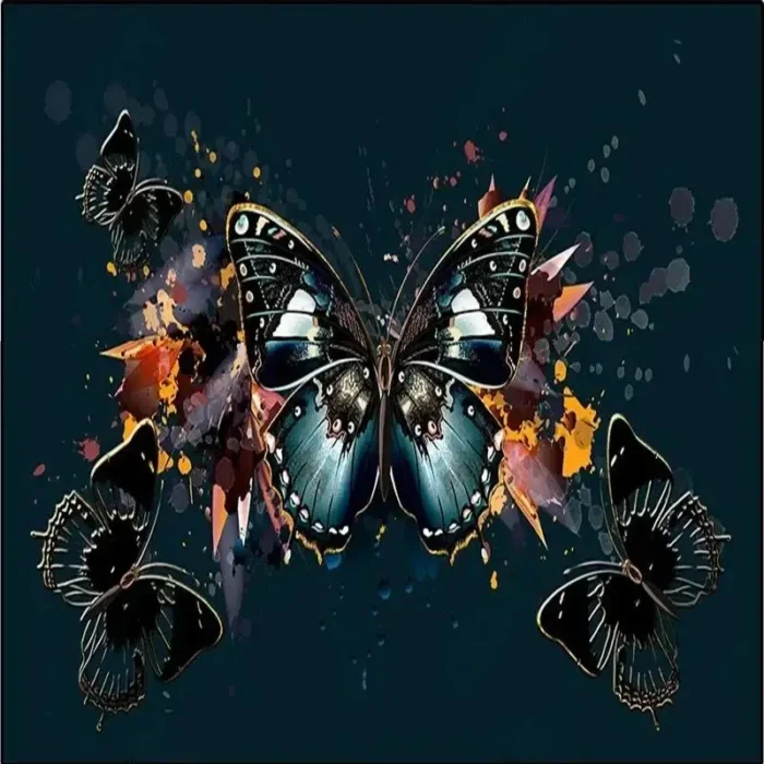 Custom Any Size 3D Modern Minimalist HD Hand-Painted Light Luxury Dazzling Butterfly Nostalgic Background Wall Mural Home Décor - Image 5