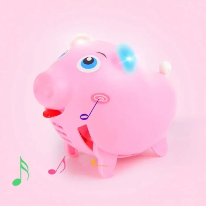 Voice-activated Electric Whistle Pig Light Music Blow Whistling Voice Control Pig Toy Education Electric Walking Pig Toy - Image 1