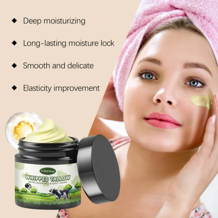 Whipped Tallow Cream Deep Moisturizing Smoohting Even Skin Tone Fade Fine Line Hydrating Redness Repair Rejuvenation Face Cream - Image 6