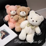 30CM Kawaii Colorful Bow Tie Bear Doll Plush Toy Hug Bear Doll Birthday Gift Teddy Pillow Home Living Room Bedroom - Image 3