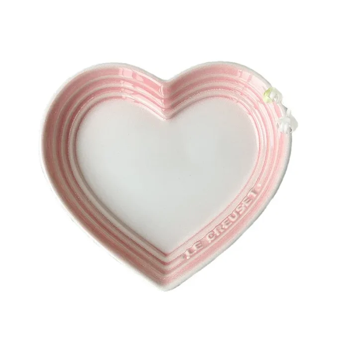 12cm Gradient Heart-shaped Ceramic Dishes, Underglaze Color Simple Tableware,Dip Dish Desserts Snacks Plate Utensils for Kitchen - Image 5