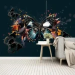 Custom Any Size 3D Modern Minimalist HD Hand-Painted Light Luxury Dazzling Butterfly Nostalgic Background Wall Mural Home Décor - Image 4