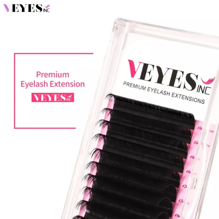 Veyes Inc Classic Eyelash Extensions Veyelash 0.15mm Individual Lash Extensions Matte Black Silk Lashes Wholesale for Beauty - Image 1