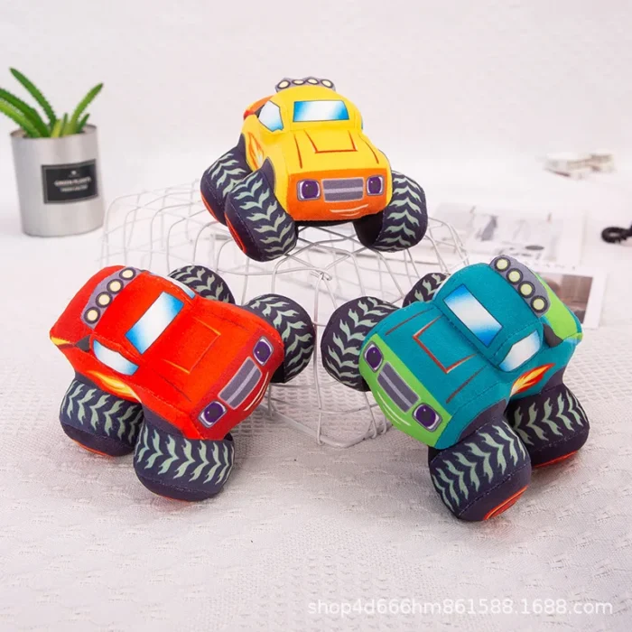 New Cartoon Fabric Art Car Plush Toy Boys Birthday Gift boys Cute Doll Children's Day Gifts - Image 3